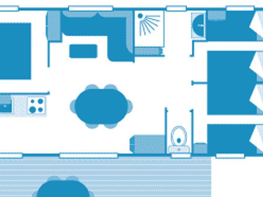 Camping Sandaya La Grande Côte - Mobilhome 6 personas - Cabaña 6p 3ch **** in La Barre-de-Monts, Vandea