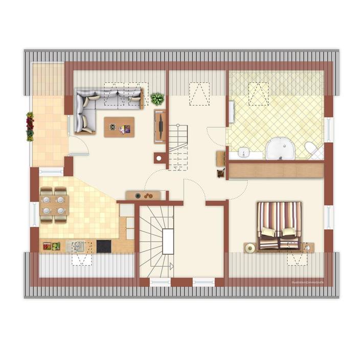 Ferienwohnung für 6 Personen, mit Balkon und Balkon/Terrasse in Diedrichshagen - 2