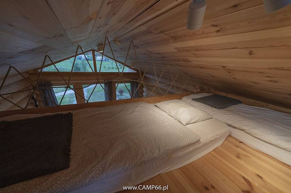 Camp66  - Drewniane domki z bali z widokiem na Śnieżke  in Ściegny, Sudeten (Polonia)
