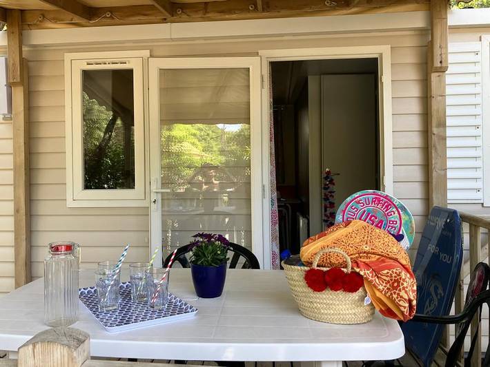 Camping des Familles - Mobilheim 4 personen - Cottage Nature 2 Zi. - 4 Pers 20 m² in Grayan-et-l'Hôpital, Lesparre-Médoc und Umgebung