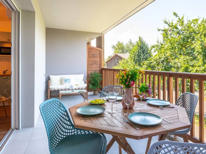 Ferienwohnung für 4 Personen, mit Balkon und Terrasse in Lit-et-Mixe