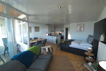 Ferienwohnung für 4 Personen, mit Balkon/Terrasse und Balkon sowie Ausblick in Norden-Norddeich