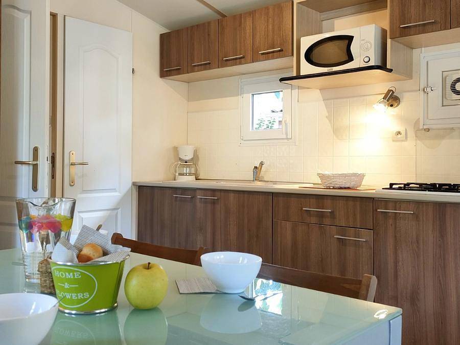 Camping Tikayan Clau Mar Jo - Mobilheim 3 personen - Dakota Eco in Bormes-les-Mimosas, Parc national Port-Cros