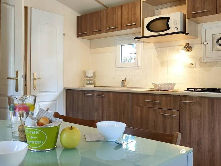 Camping Tikayan Clau Mar Jo - Mobilheim 3 personen - Dakota Eco in Bormes-les-Mimosas, Parc national Port-Cros