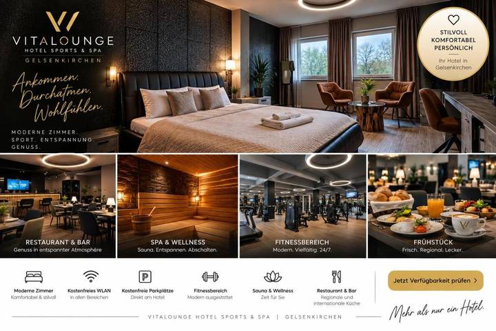 Hotel voor 4 personen, met Sauna in Gelsenkirchen