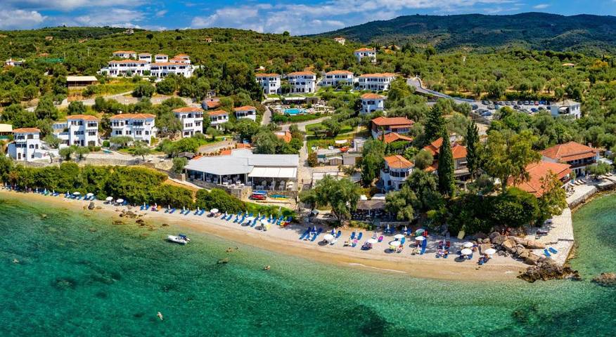 Resort per 5 persone, con Terrazza e Giardino nonché Piscina per bambini e Piscina a Skiathos