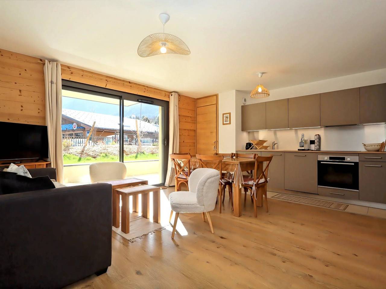 Appartement entier, Appartement 3P 6 pers Les Houches, vue Mont-Blanc, terrasse in Les Houches, Massif du Mont-Blanc