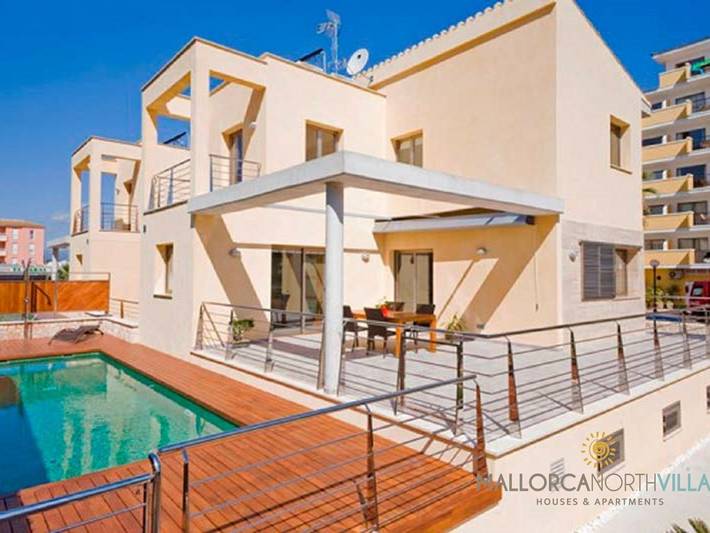Villa mit pool für 6 Personen, mit Terrasse in Playa de Muro