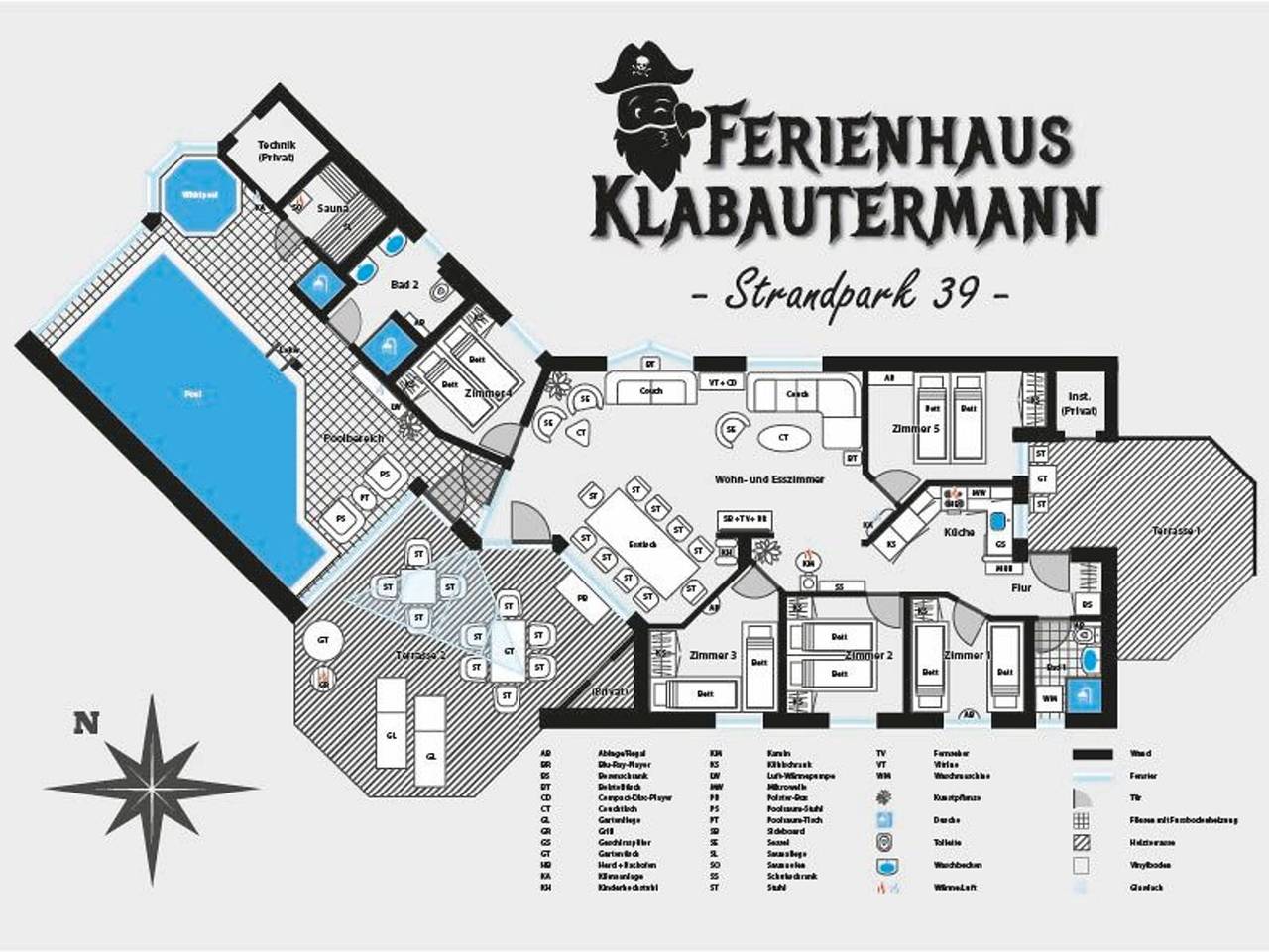 Ferienhaus Klabautermann - Strandpark 39 - Ferienhaus Klabautermann in Lensterstrand, Grömitz