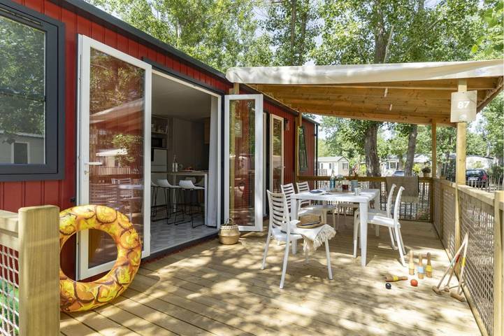 Mobil home pour 6 personnes, avec piscine ainsi que terrasse et jardin, animaux acceptés dans Plages des Cabanes de Fleury - 2