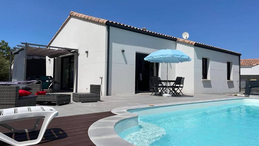 Villa pour 6 personnes, avec vue ainsi que jardin et piscine, animaux acceptés à Saint-Jean-de-Monts