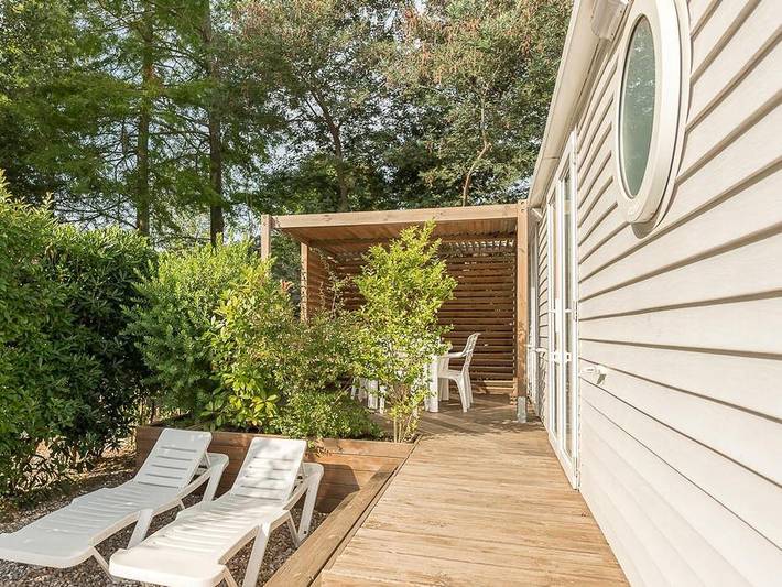 Camping l'Etoile d'Or - Mobilheim 6 personen - Cottage Privilège 2 Zimmer + Klimaanlage in La Côte Vermeille, Argelès-sur-Mer