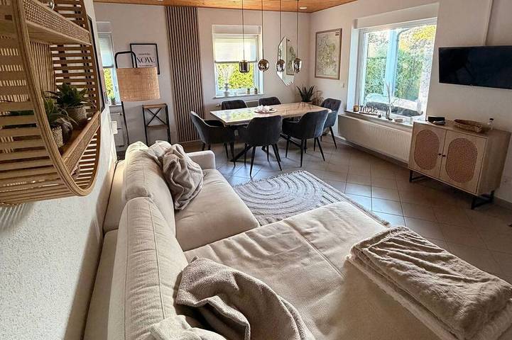 Bungalow für 5 Personen, mit Terrasse und Garten