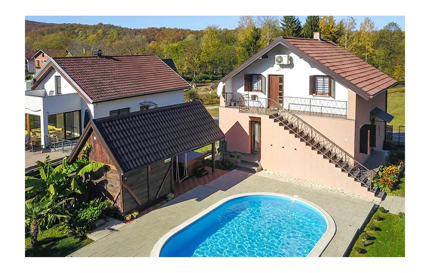 Geräumige 2-Zimmer-Wohnung mit Pool, WLAN und Terrasse in Virovitica-Podravina