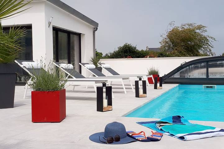Ferienhaus für 6 Personen, mit Whirlpool und Terrasse sowie Garten und Sauna in Roscoff