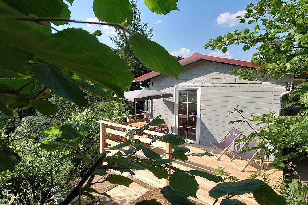 Hellaberg Iii: Ruhiges Ferienhaus mit Sauna am Waldrand in Schleusegrund, Hildburghausen und Umgebung