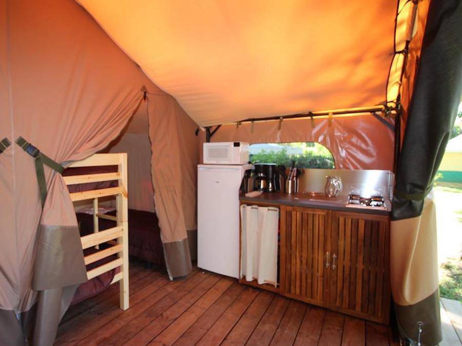 Camping La Sole - Wohnzelt auz holz 5 personen - Family Ohne Sanitäranlagen in Puybrun, Lot