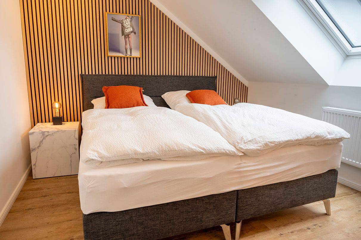Ganze Wohnung, Ferien mit Design - Ferienwohnung Bowie auf dem Angeliter Ferienhof Taarstedt in Taarstedt, Schleswig-Flensburg