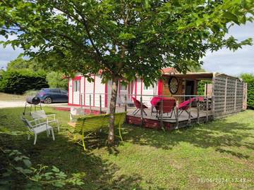 Chalet pour 6 personnes, avec vue et jardin, animaux acceptés dans le Lot-et-Garonne
