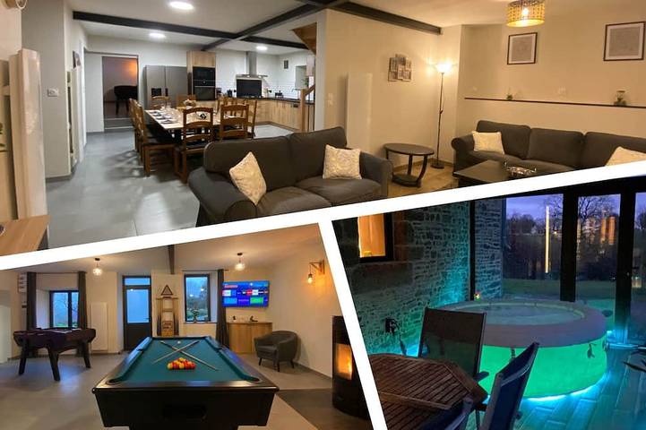 Location de vacances pour 11 personnes, avec Jacuzzi et Jardin à Isigny-le-Buat