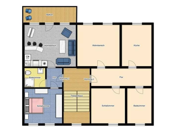Ferienwohnung für 2 Personen, mit Balkon und Garten in der Dübener Heide - 3