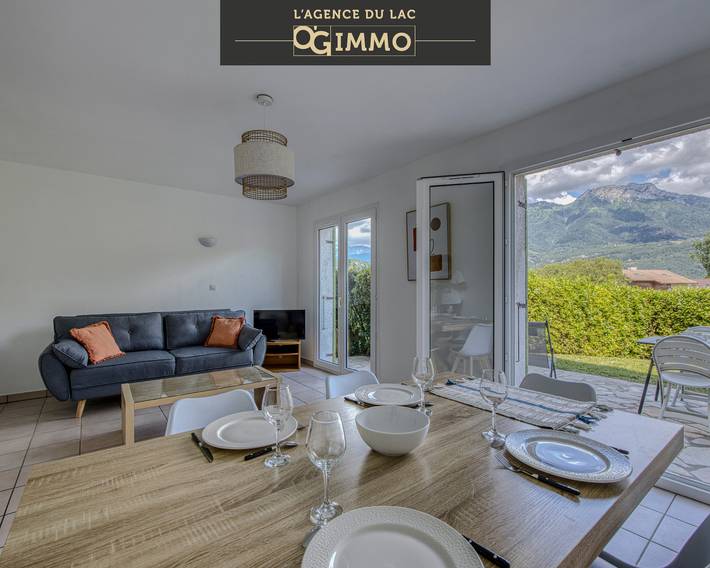 Location de vacances pour 4 personnes, avec vue sur le lac et jardin à Duingt