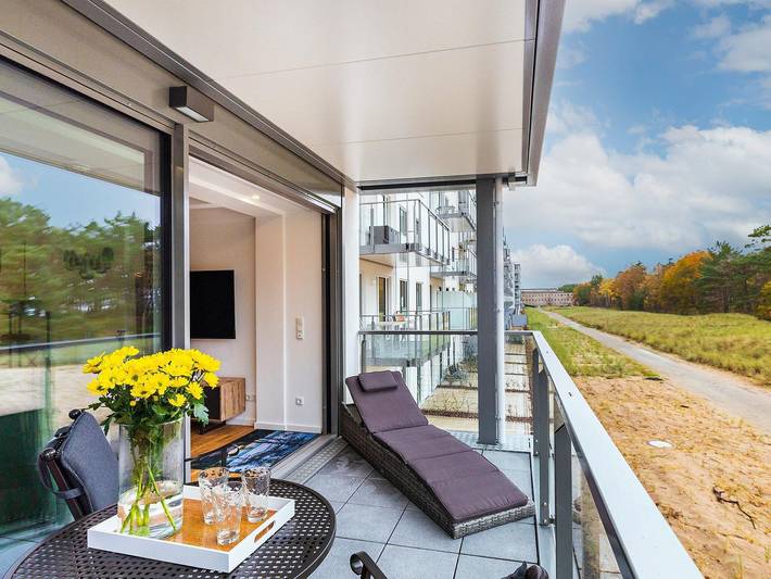 Geheel appartement, Vakantieappartement voor 6 personen met balkon in Strand Prora, Binz