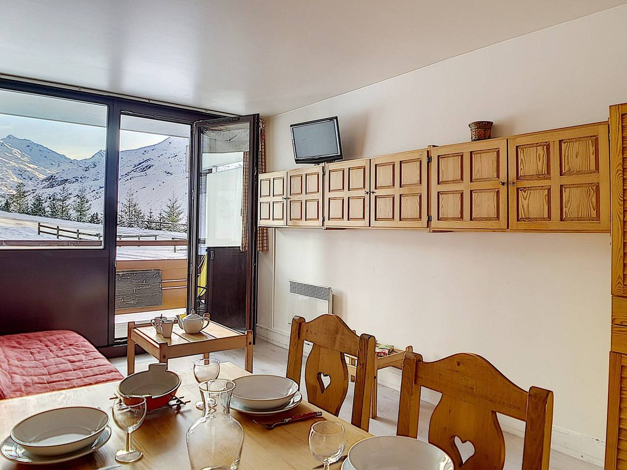 Ganze Wohnung, Helle 2-Zimmer Wohnung - 5 Pers - Süd-Balkon in Les Menuires, Saint-Martin-de-Belleville