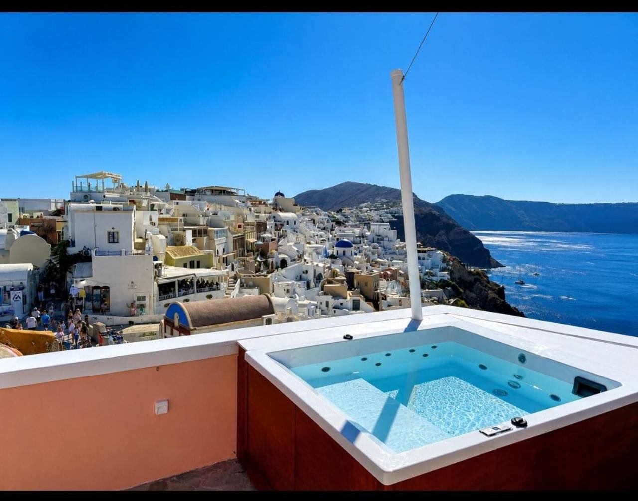 Villa The San mit Meerblick und privatem Whirlpool in Ormos Ammoudiou, Oia