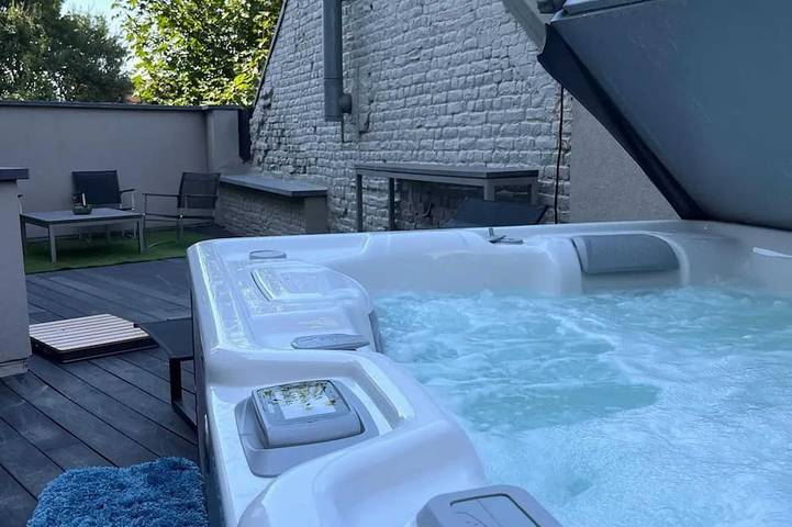 Location de vacances pour 4 personnes, avec jardin et balcon ainsi que jacuzzi et sauna à Vilvorde