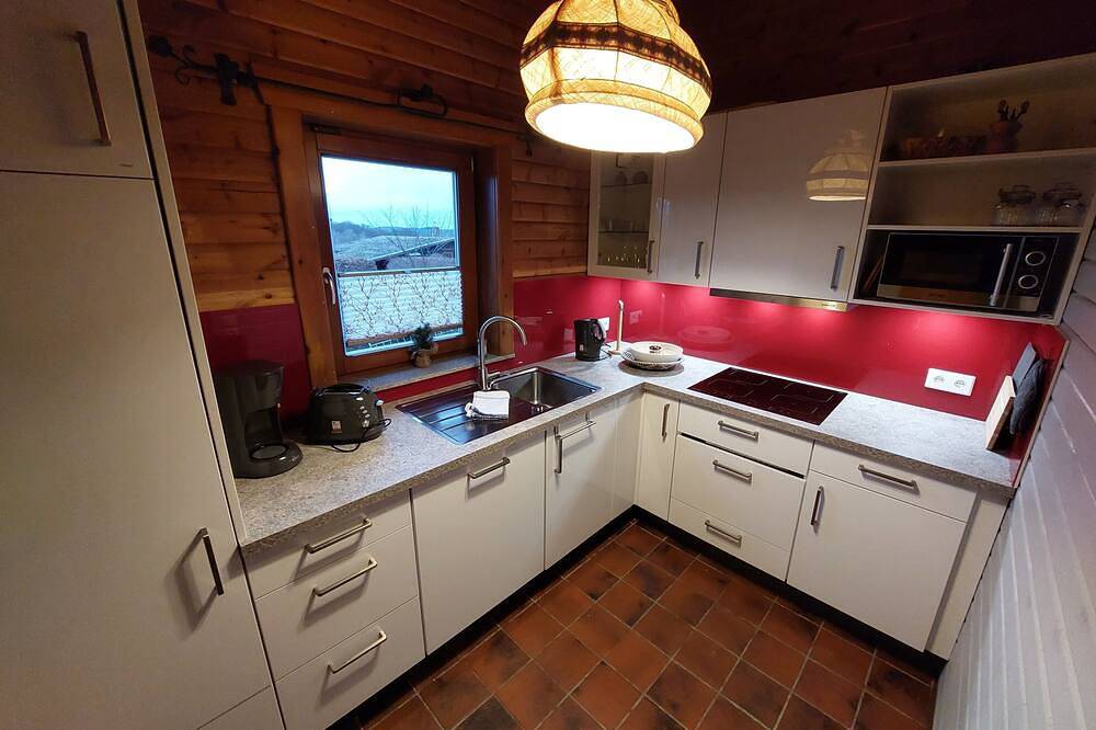 Biberchalet und Biberbau als kompl. Haus mit Terrasse, Garten und Gartensauna in Bad Lauterberg, Harzvorland