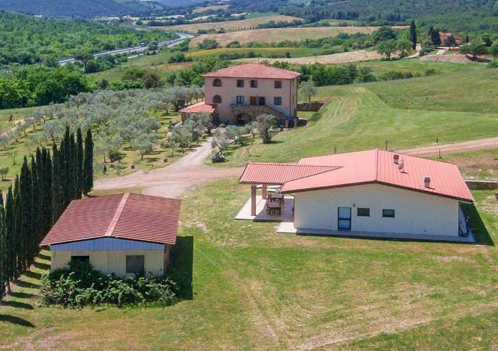 Agriturismo per 3 persone, con panorama e giardino a Civitella Paganico