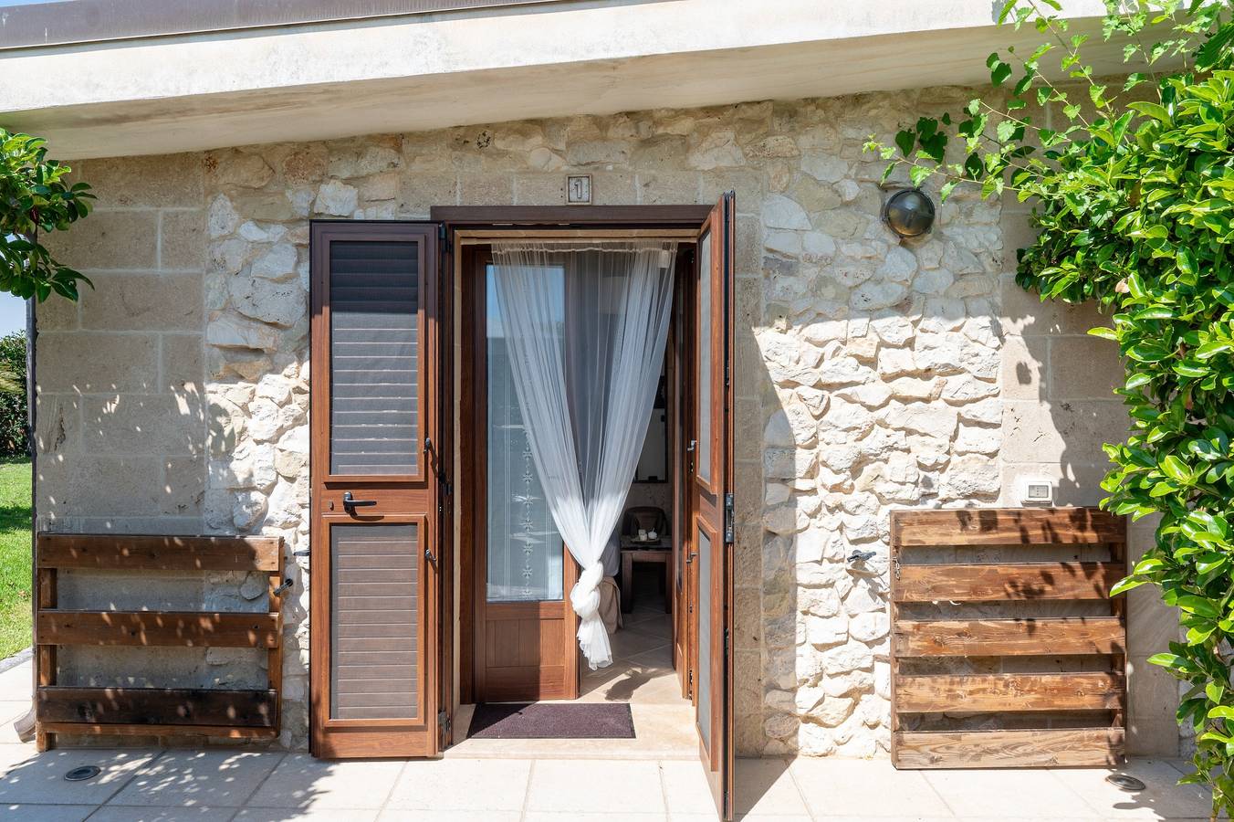 Zimmer 'Masseria Giamarra, Zimmer 1' mit Gemeinschaftspool, Wlan und Klimaanlage in Carpignano Salentino, Lecce Provinz