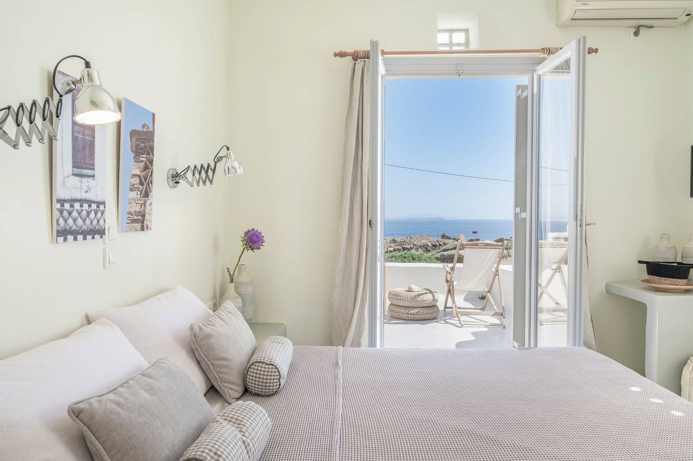 Apartamento Num Hotel 'Anemos Standar Quarto Duplo 2' com Vista para o Mar, Wi-Fi e Ar Condicionado in Tinos