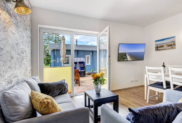 Ferienwohnung für 5 Personen, mit Terrasse und Garten sowie Sauna