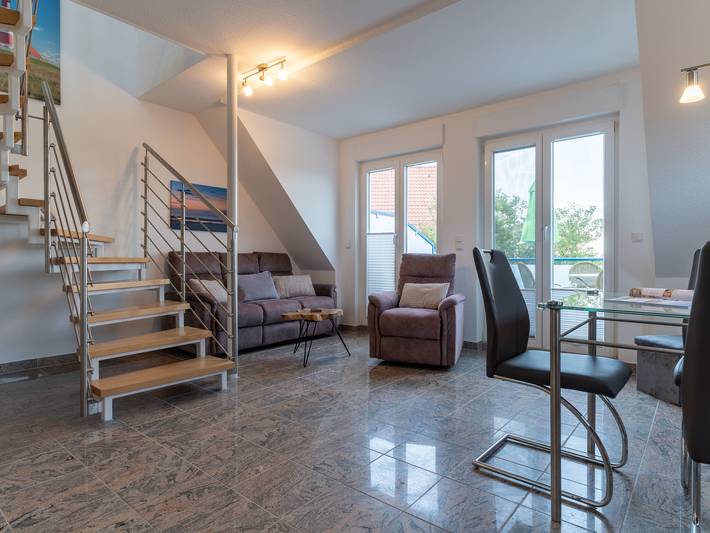 Ferienwohnung mit Meerblick für 4 Personen, mit Balkon in Halbinsel Eiderstedt