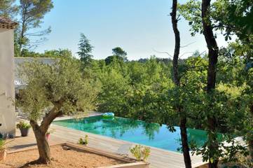 Location de vacances pour 3 personnes, avec jardin ainsi que jacuzzi et piscine à Saint-Maximin-la-Sainte-Baume