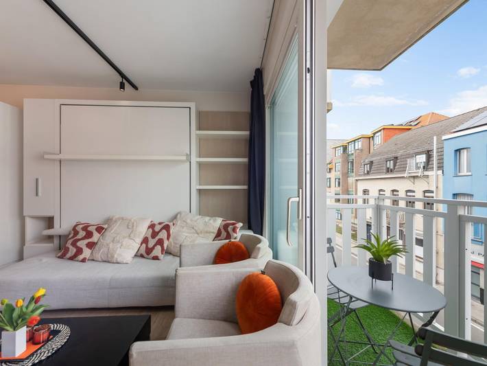 Vakantieappartement voor 2 personen, met balkon aan de Belgische Kust