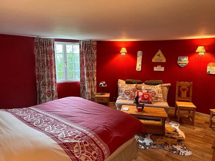 Chambre d’hôte pour 4 personnes, avec Terrasse ainsi que Jardin et Vue