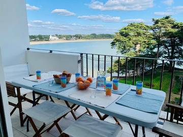 Gîte pour 6 personnes, avec jardin ainsi que vue et terrasse, animaux acceptés dans Plage du Men Du
