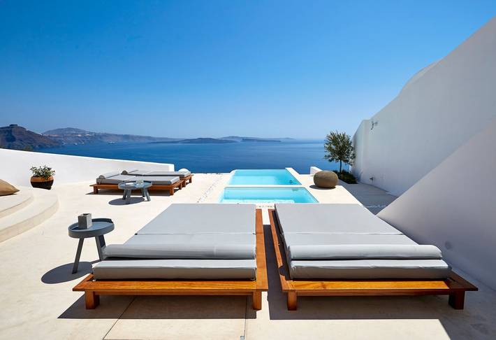 Villa pour 7 personnes, avec Vue sur l’océan ainsi que Terrasse et Piscine à Oia - 2