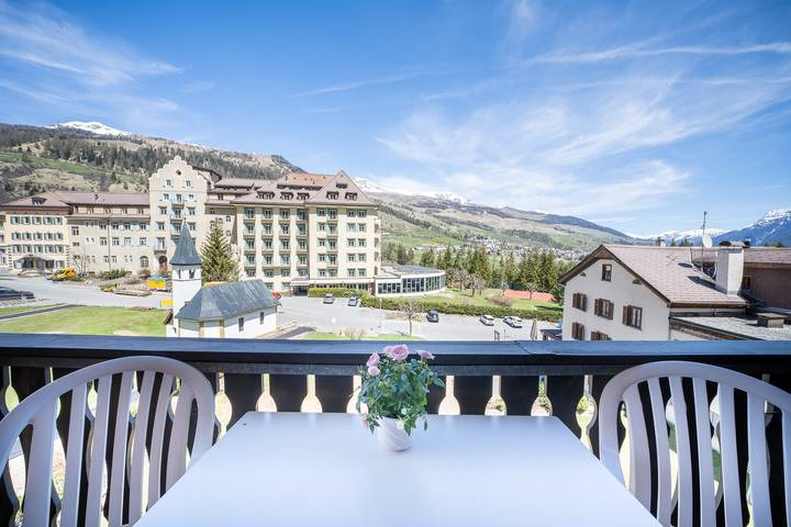 Ganzes Studio, 4306 Liebevolle 1,5-Zimmer-Wohnung mit Balkon und traumhaftem Ausblick in Vulpera, Tarasp