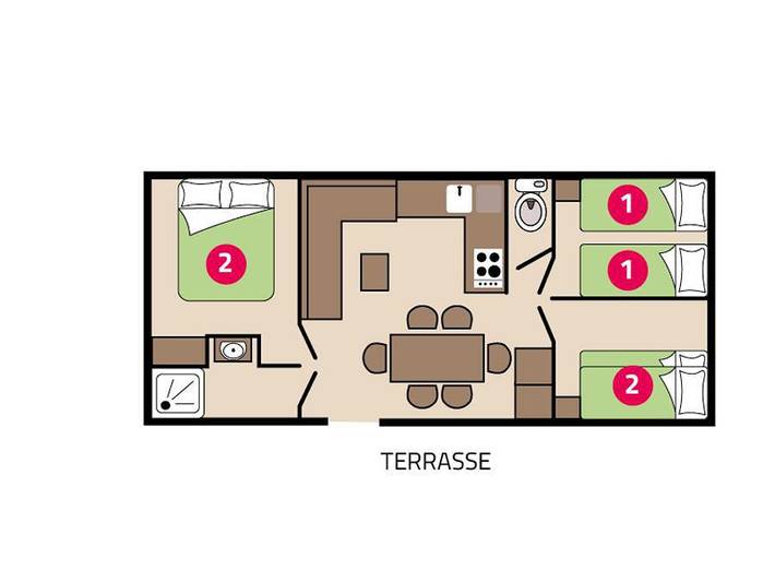 Camping für 6 Personen, mit Kinderpool in der Bretagne - 4