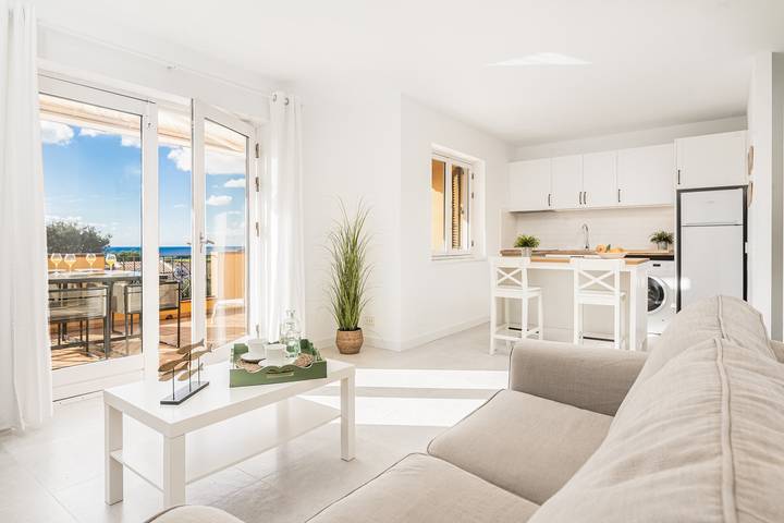 Appartamento Petit Paradis in Son Bou mit privatem Pool und Meerblick in Sant Jaume, Alaior Gemeinde