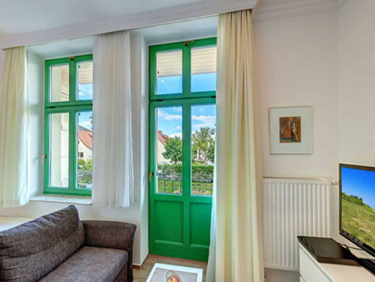 Ganze Ferienwohnung, Villa Ostseewarte, Strandnah, teilw. Seeblick, Fahrstuhl - Villa Ostseewarte Whg. 3, Balkon in Drei Kaiserbäder, Heringsdorf