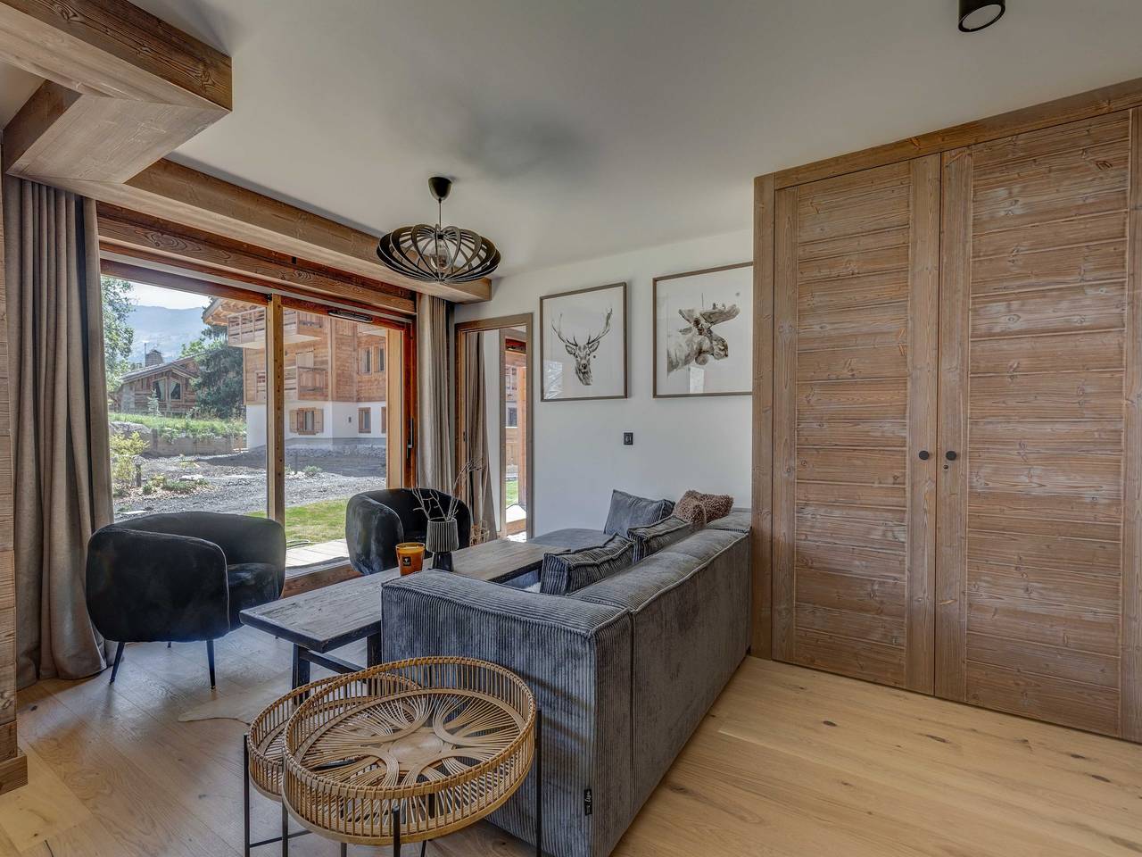 Appartement entier, Logement 3 chambres avec jardin, gym et spa commun in Megève, Pays du Mont-Blanc