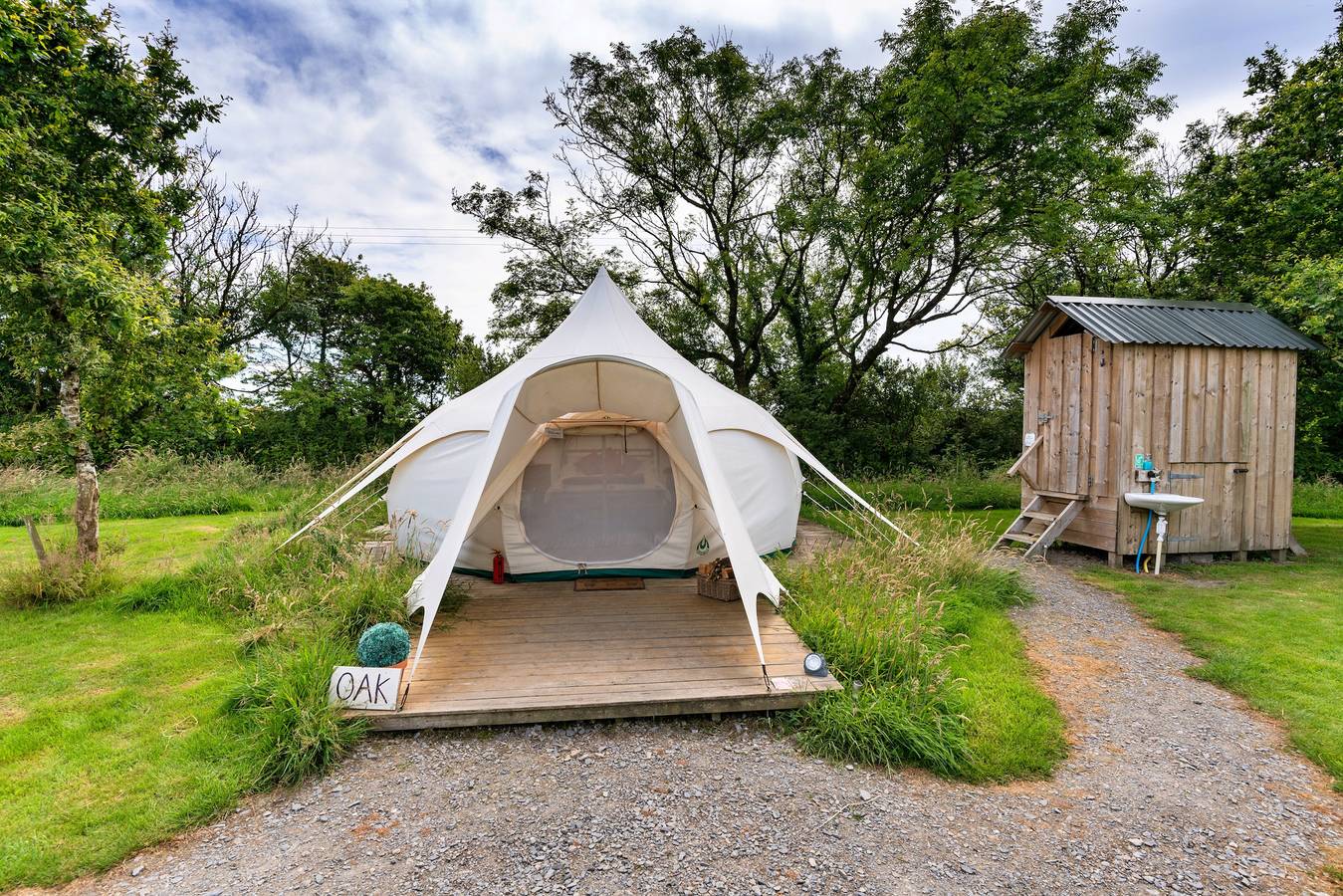 Oak Lotus Belle Tent in West Down, Devon
