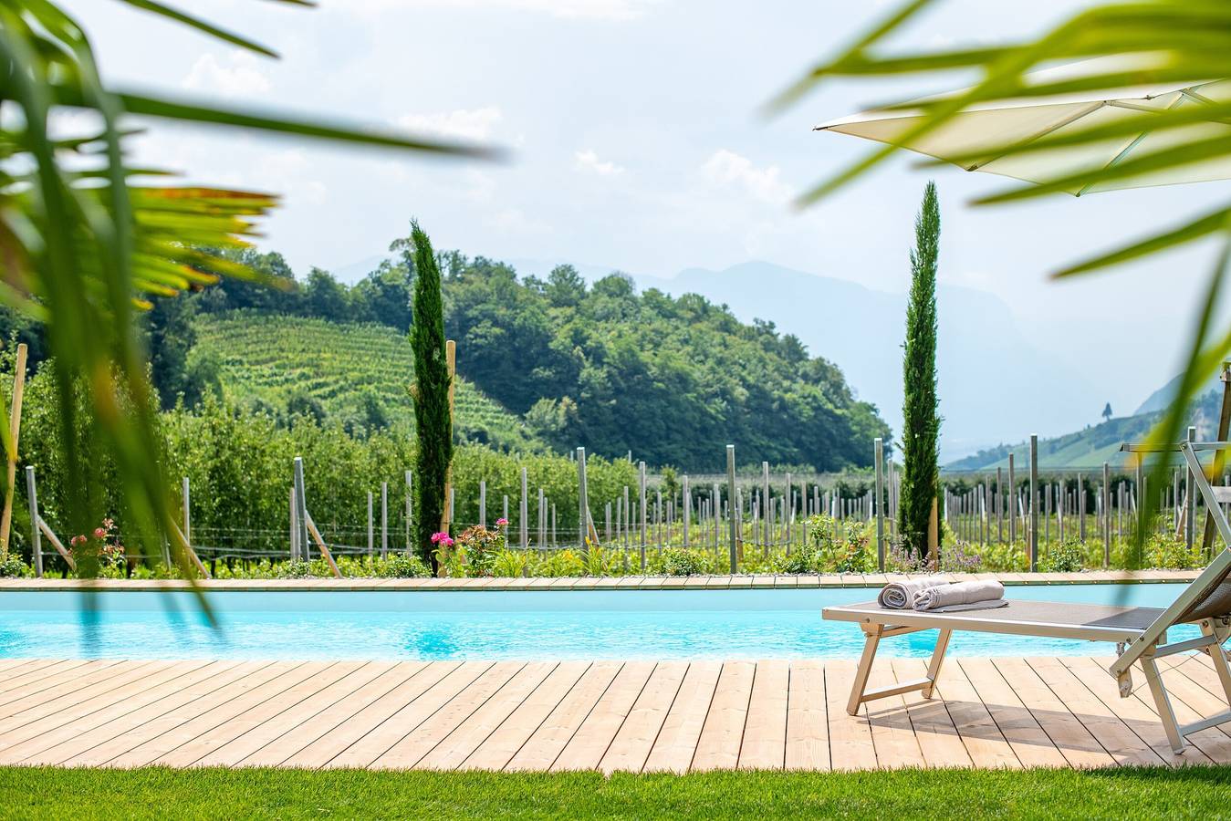Appartamento intero, Appartamento 'Kardonighof Feld' con vista su piscina e vigneti in Lago di Caldaro, Caldaro sulla Strada del Vino