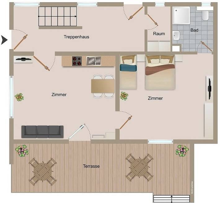 Gîte pour 5 personnes, avec Terrasse ainsi que Jardin et Vue à Mayrhofen - 2
