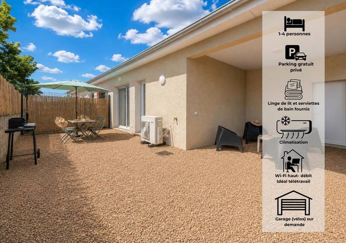 Location de vacances pour 4 personnes, avec Terrasse et Jardin à Saint-Nizier-sous-Charlieu